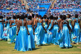 women dancing in Botswana celebration